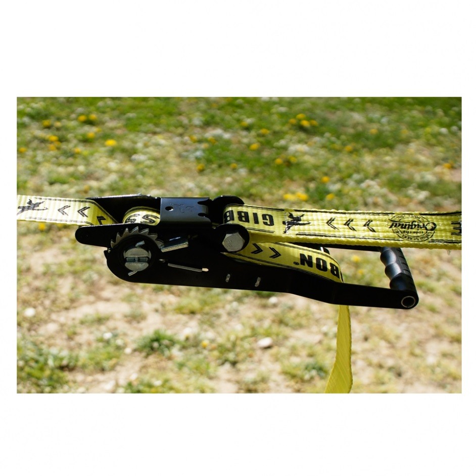 Gibbon Slacklines Power Ratchet, Span slacklines nog strakker op
